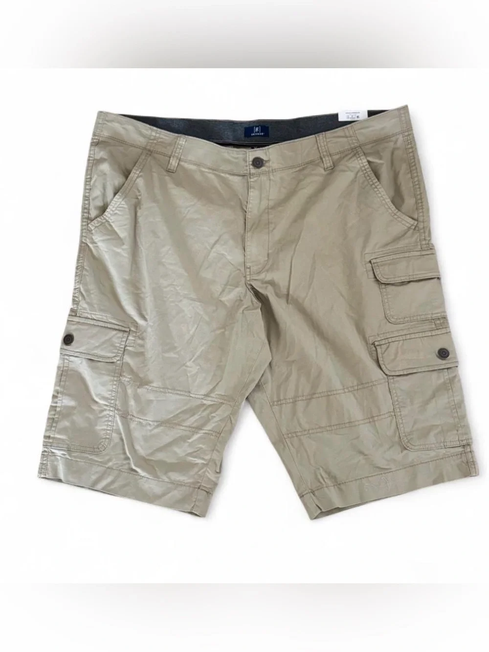 NWT George Men Size 42 Brown Bowery Messenger Cargo Shorts Below Knee Stretch 🩳 - Picture 1 of 9
